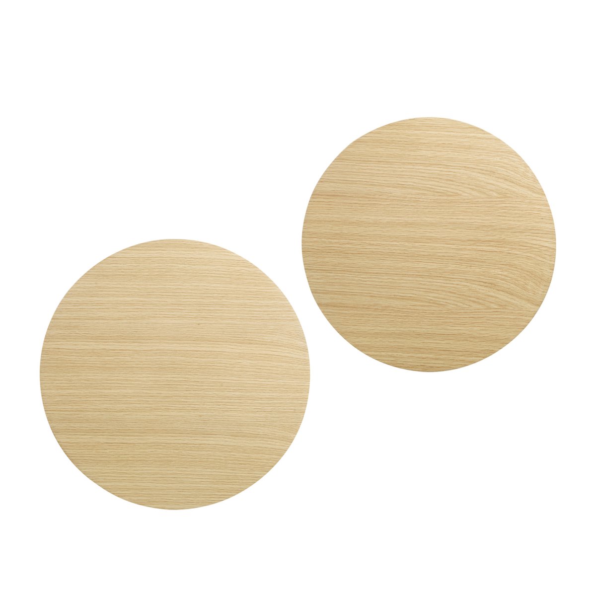 Couchtisch im 2er-Set aus Eichenfurnier 48 × 48 × 38 /, 38 × 38 × 32 cm | VIA X SELECTION