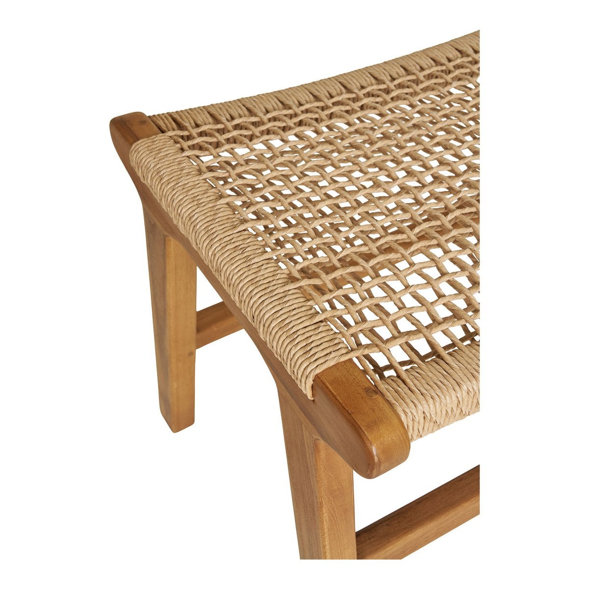 Fußhocker aus Teak und Polyrattan | VIA X SELECTION