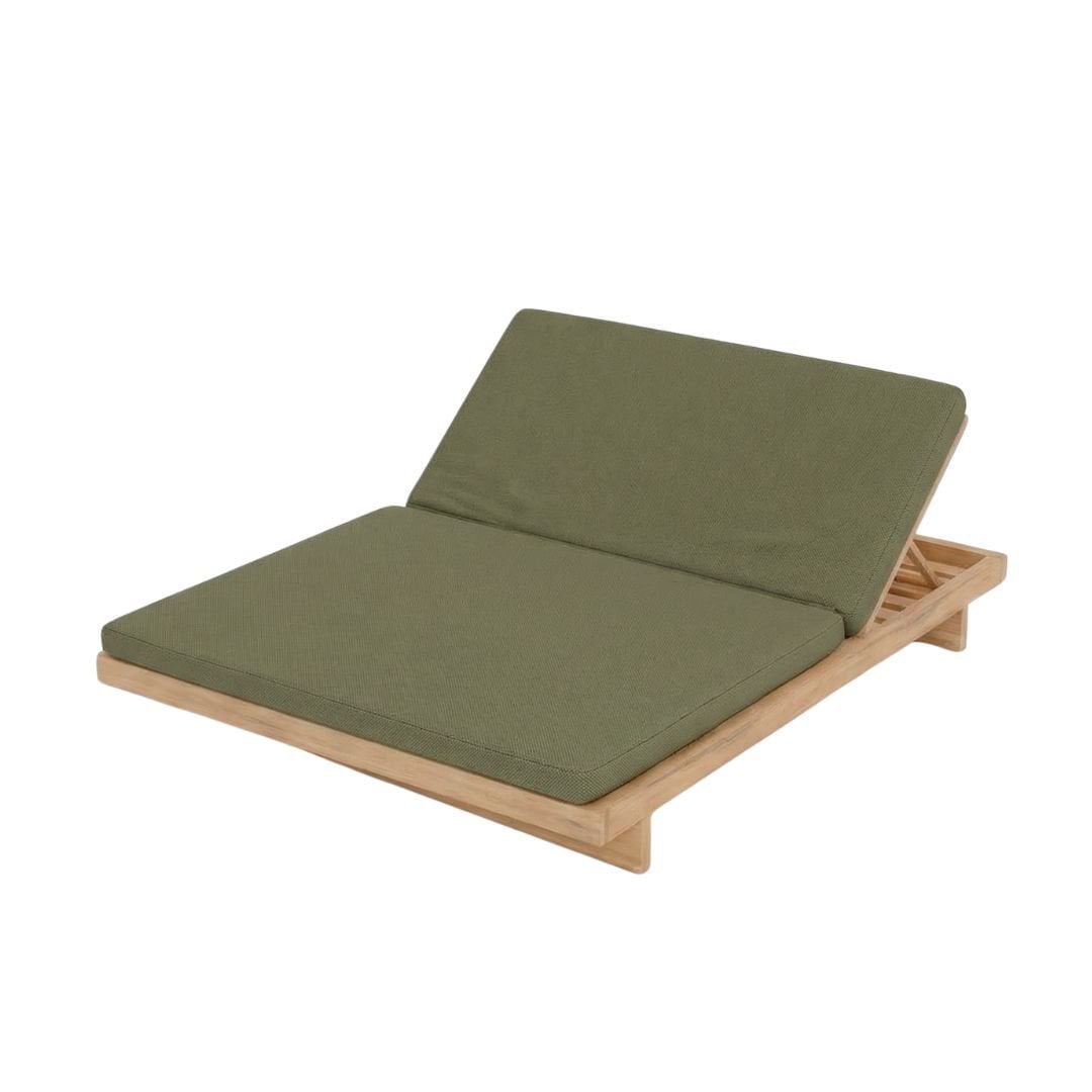 Doppel-Sonnenbett aus recyceltem Teakholz mit Quick-Dry-Kissen | VIA X SELECTION