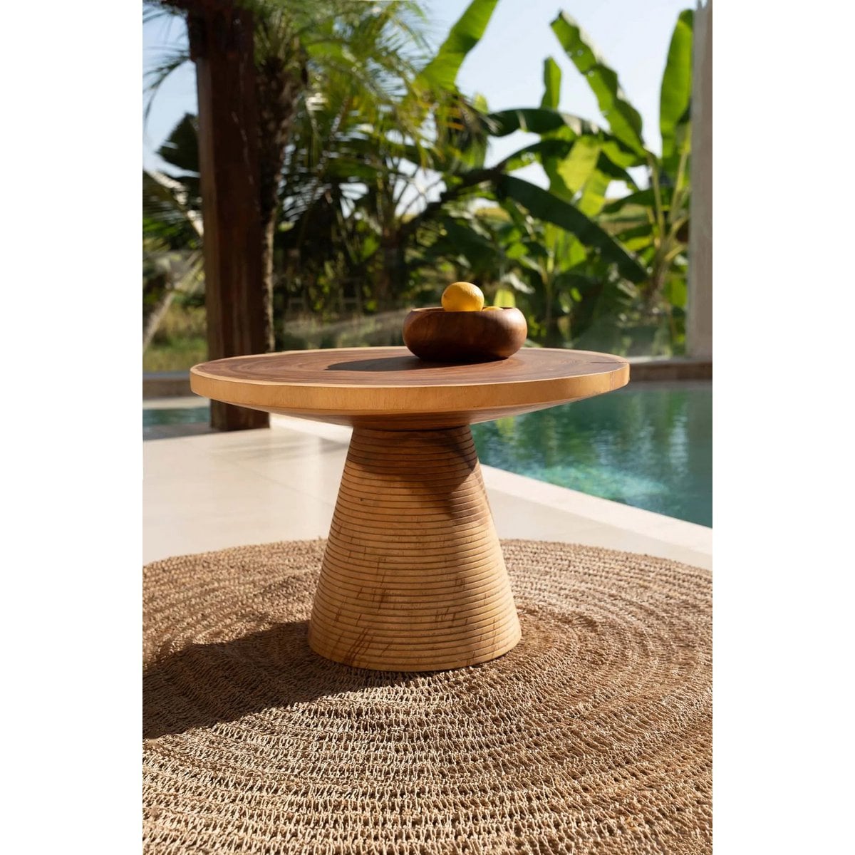 Runder Couchtisch aus Suarholz, Ø, 70 × 45 cm | VIA X SELECTION