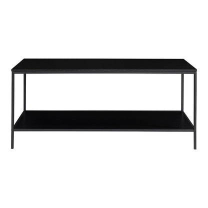 Offenes TV-Lowboard in Schwarz mit Stahlgestell, 100 × 36 × 45 cm | VIA X SELECTION