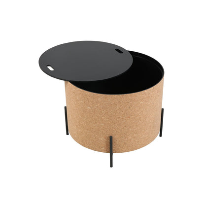 2er-Couchtisch-Set aus Kork und Metall 63 × 63 × 48,5 cm | VIA X SELECTION