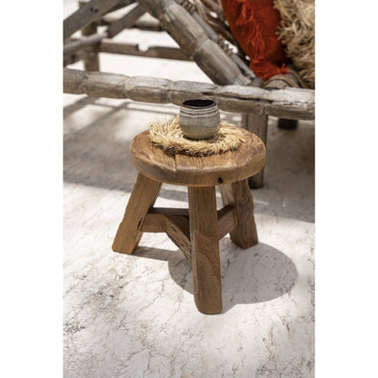 Hocker aus recyceltem Teakholz natur mittel | VIA X SELECTION