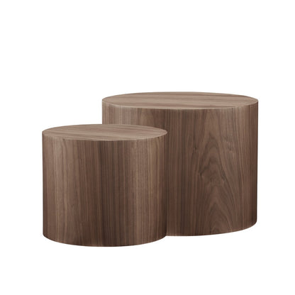 Couchtisch im 2er-Set im Walnusston, 48 × 48 × 38 cm | VIA X SELECTION