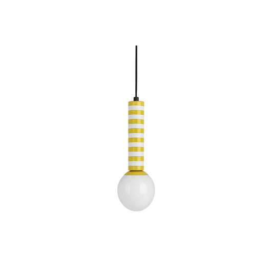 Leitmotiv Retro Striped Pendelleuchte in Gelb | VIA X SELECTION