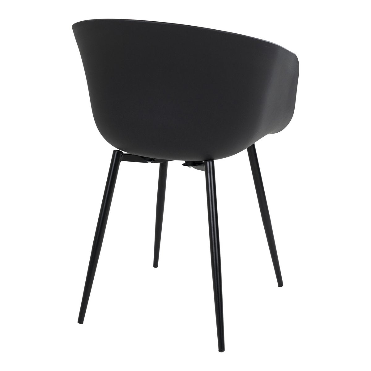 Esszimmerstuhl aus Kunststoff schwarz im 2er-Set | VIA X SELECTION