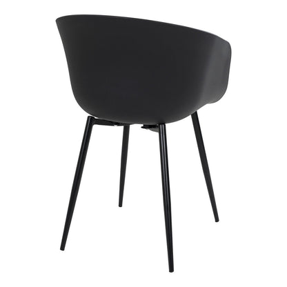 Esszimmerstuhl aus Kunststoff schwarz im 2er-Set | VIA X SELECTION