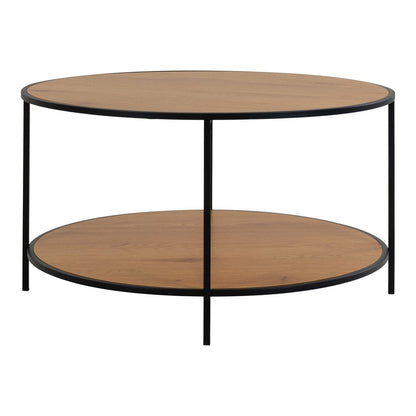 Runder Couchtisch aus Holzwerkstoff in Eichenoptik, Ø, 80 × 45 cm | VIA X SELECTION