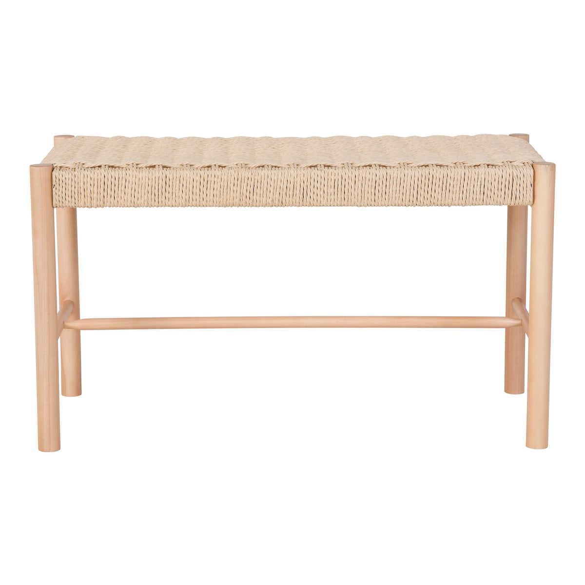 Sitzbank aus Pappelholz natur 80 cm mit Papierkordel | VIA X SELECTION
