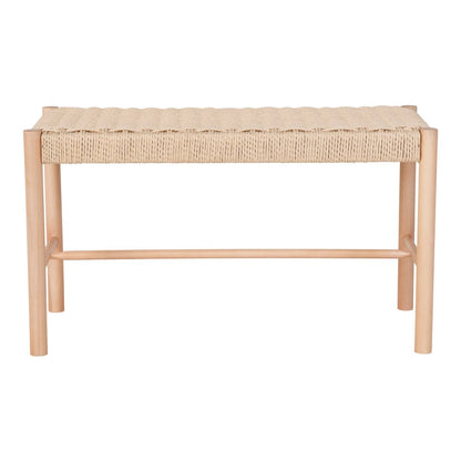 Sitzbank aus Pappelholz natur 80 cm mit Papierkordel | VIA X SELECTION