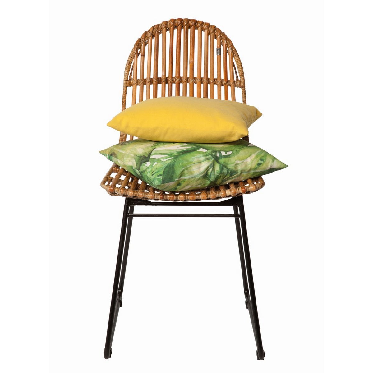 TOM TAILOR Home Esszimmerstuhl aus Rattan mit dichtem Geflecht und schwarzem Metallgestell im 2er-Set | VIA X SELECTION