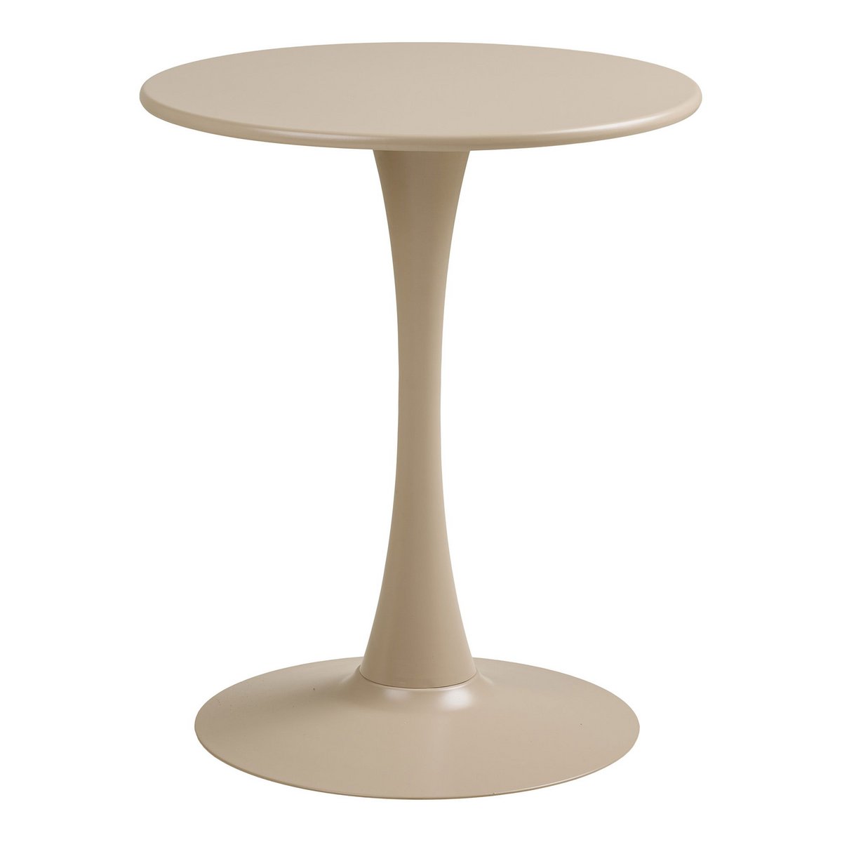 Runder Bistrotisch aus Stahl in Taupe, Ø 60 cm | VIA X SELECTION