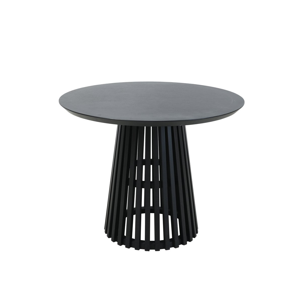 Runder Esstisch Heveaholz schwarz 100 cm | VIA X SELECTION