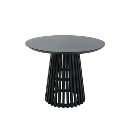 Runder Esstisch Heveaholz schwarz 100 cm | VIA X SELECTION