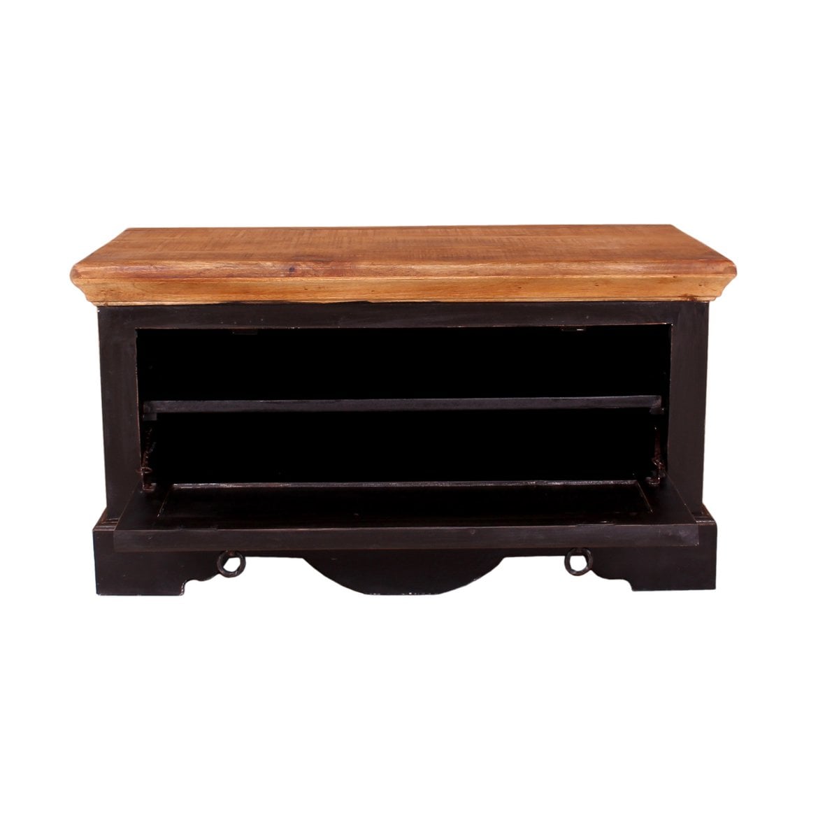 Schuhschrank mit Klappe im Antik-Look, 40 × 85 × 45 cm | VIA X SELECTION