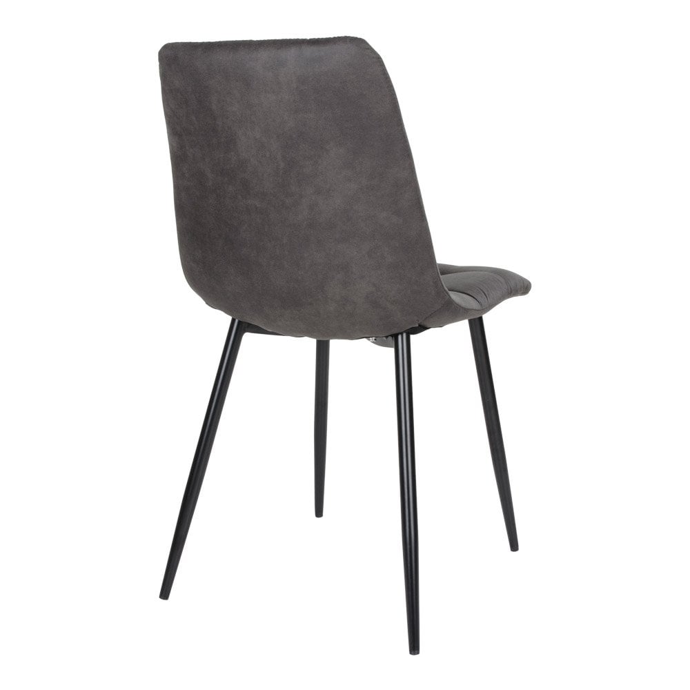 Esszimmerstuhl aus Mikrofaser grau im 2er-Set | VIA X SELECTION