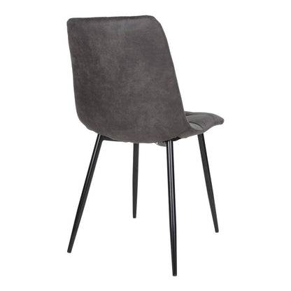 Esszimmerstuhl aus Mikrofaser grau im 2er-Set | VIA X SELECTION