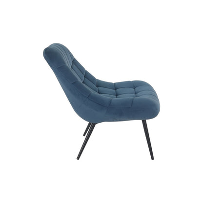 Loungesessel aus Samt blau mit XXL-Sitzfläche | VIA X SELECTION