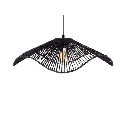 Leitmotiv Sombra Pendelleuchte aus Jute schwarz | VIA X SELECTION