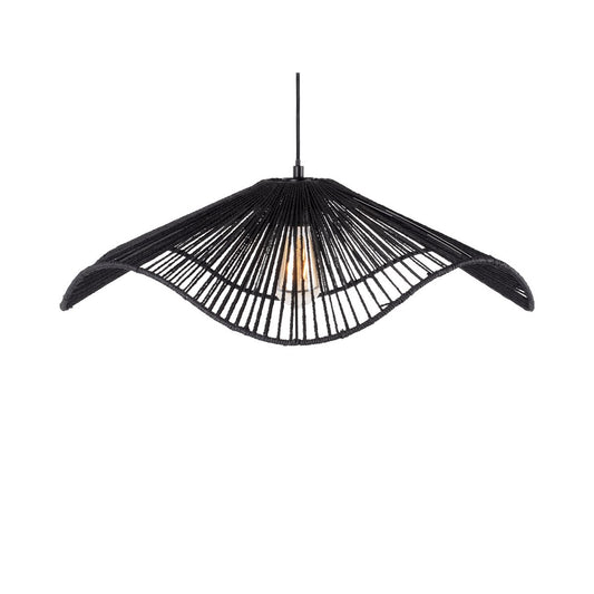 Leitmotiv Sombra Pendelleuchte aus Jute schwarz | VIA X SELECTION