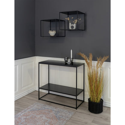 Würfelförmiges Wandregal schwarz, 36 × 36 × 36 cm | VIA X SELECTION