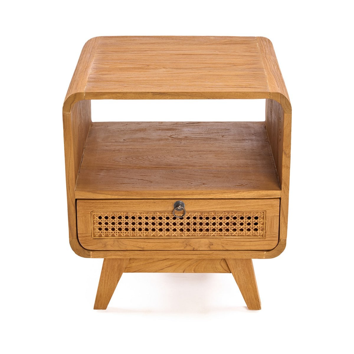 Runder Nachttisch aus Rattan, 50 × 50 × 55 cm | VIA X SELECTION