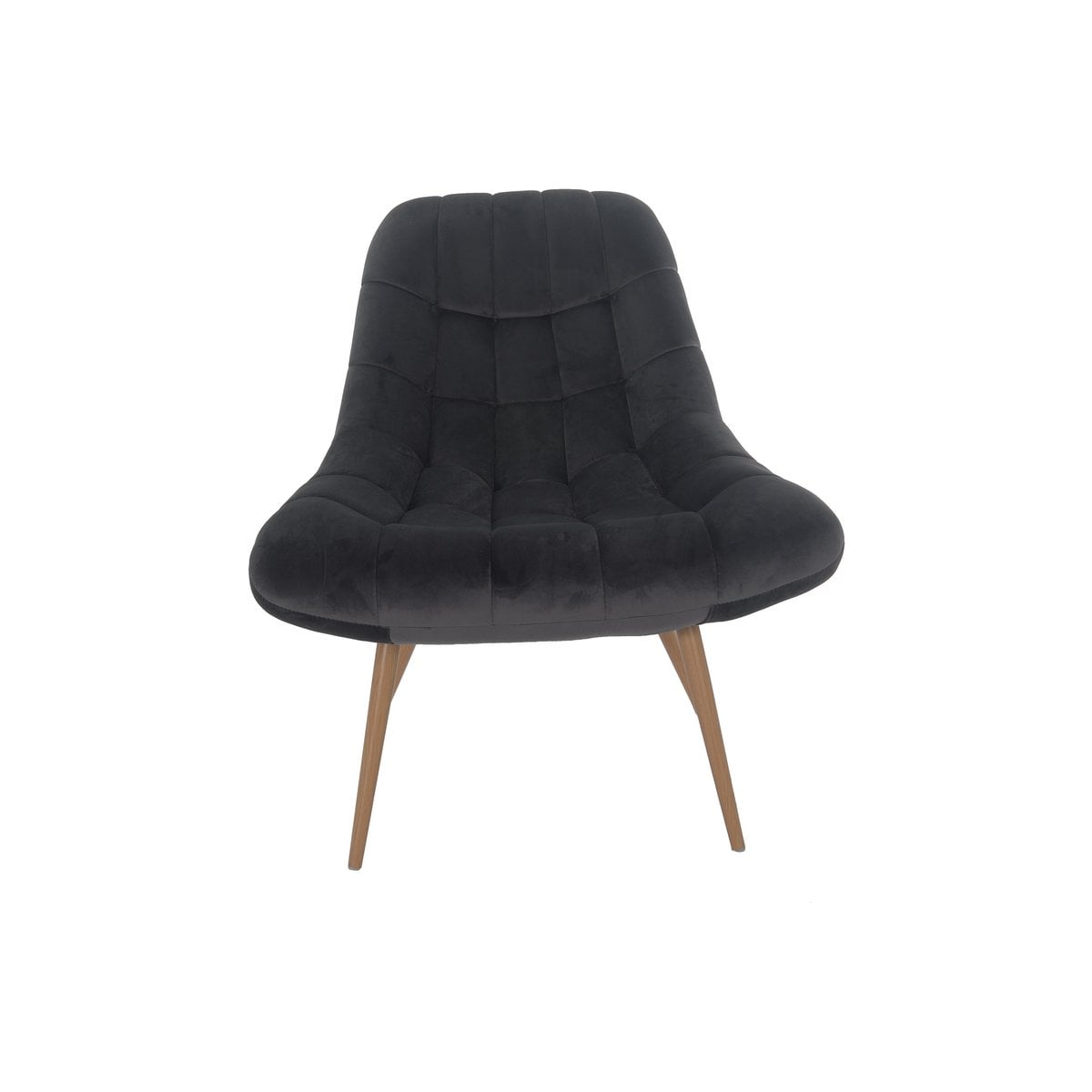 Loungesessel aus Samt grau mit XXL-Sitzfläche | VIA X SELECTION