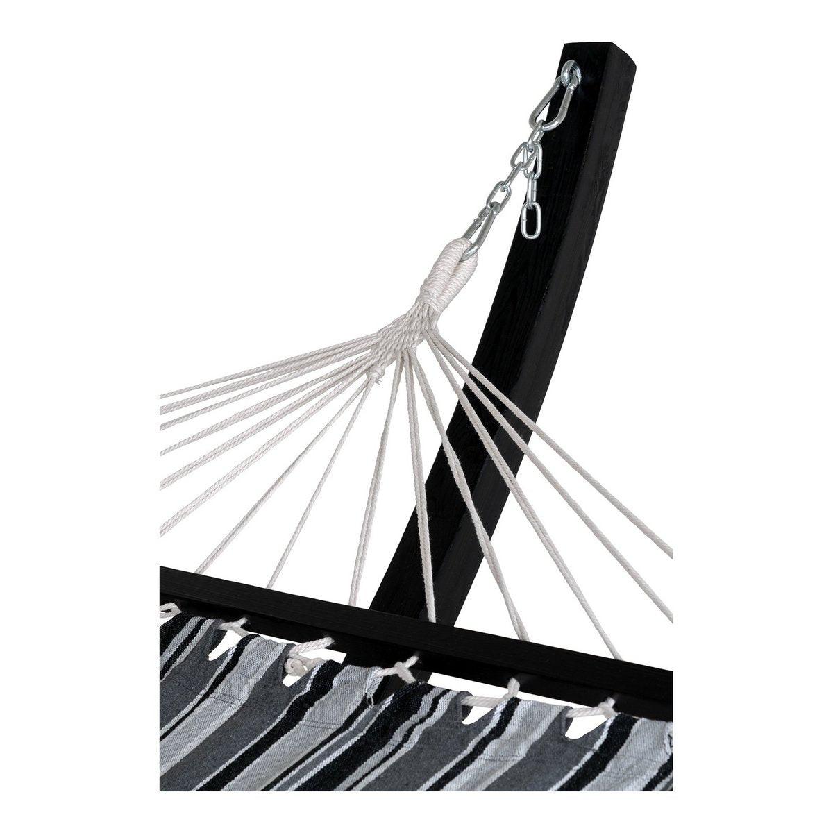 Hängematte mit Gestell in Grau-Schwarz 320 cm | VIA X SELECTION