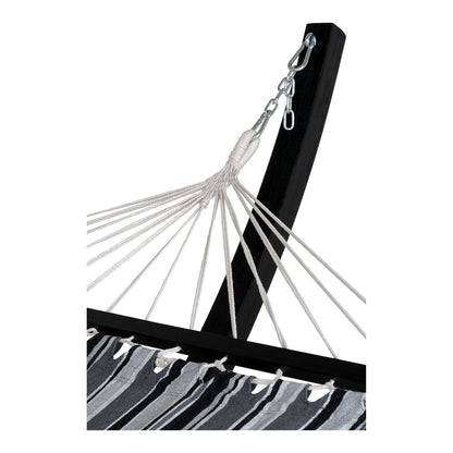 Hängematte mit Gestell in Grau-Schwarz 320 cm | VIA X SELECTION