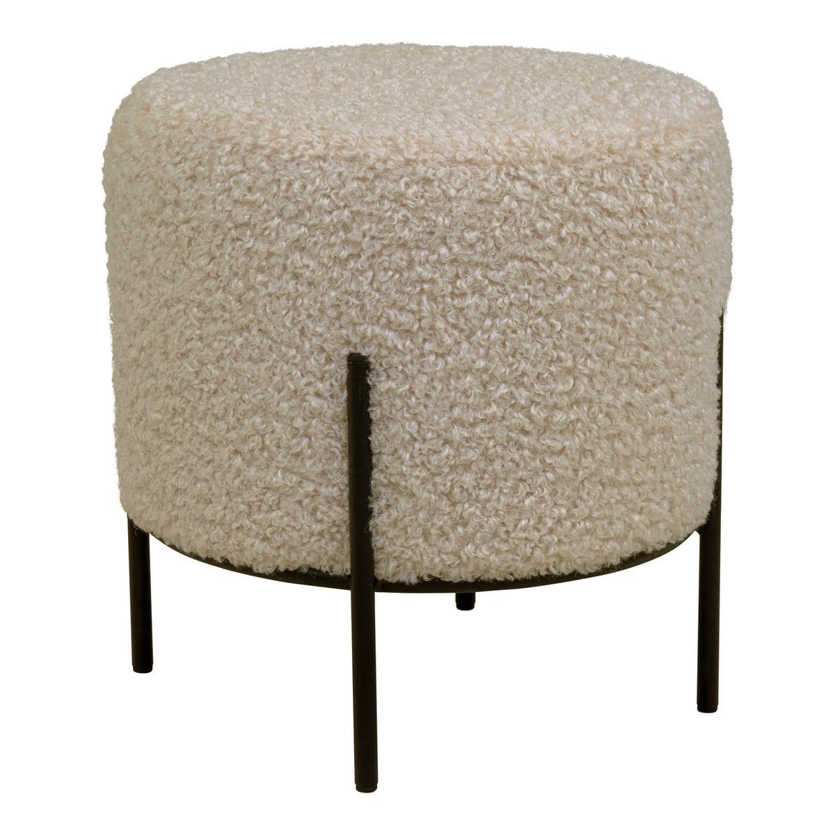 Pouf in Lammfelloptik Taupebraun | VIA X SELECTION