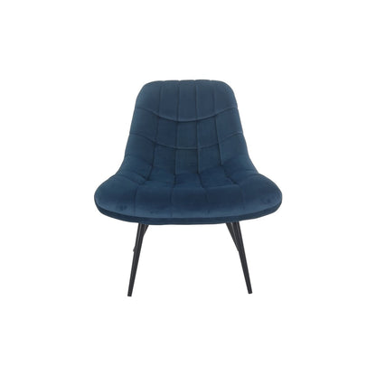 Loungesessel aus Samt blau mit XXL-Sitzfläche | VIA X SELECTION