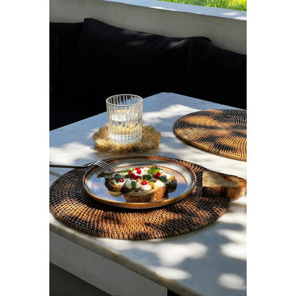 Rundes Platzset aus Rattan in Naturbraun | VIA X SELECTION