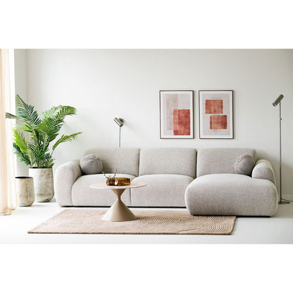 Runder Couchtisch aus Keramik in Travertinoptik, Ø, 70 × 41 cm | VIA X SELECTION