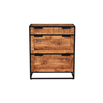 Schuhschrank aus Mangoholz mit Schublade, 40 × 80 × 96 cm | VIA X SELECTION