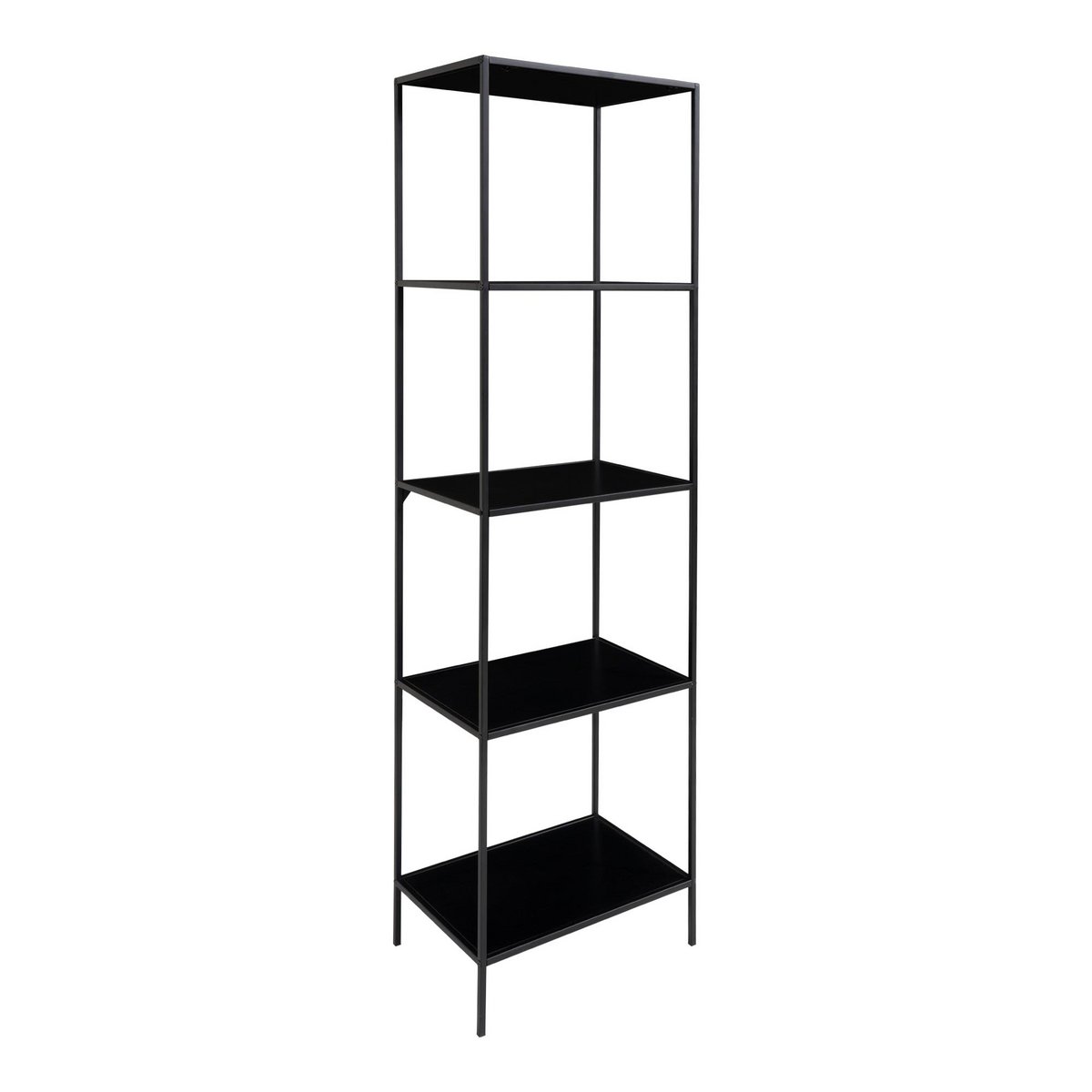 Regal mit 5 Ablagen schwarz, 51 × 36 × 170 cm | VIA X SELECTION
