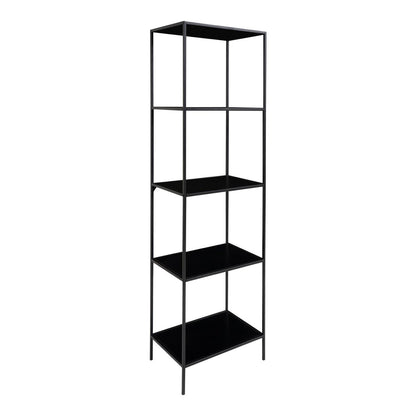 Regal mit 5 Ablagen schwarz, 51 × 36 × 170 cm | VIA X SELECTION