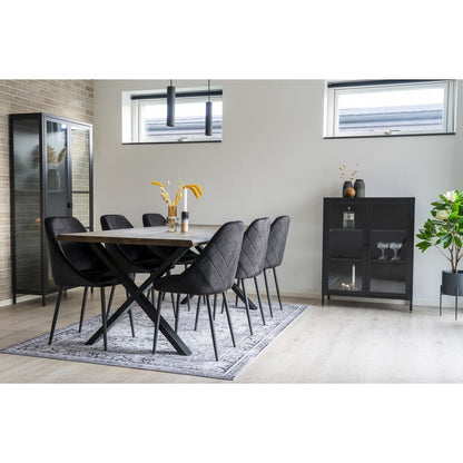 Teppich aus Chenille-Polyester schwarz-weiß, 160 × 230 cm | VIA X SELECTION