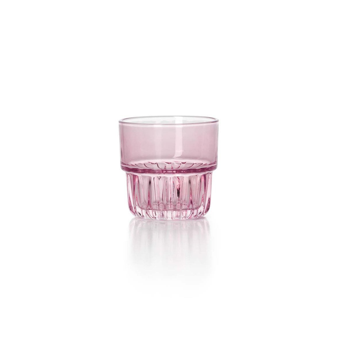 Trinkglas aus facettiertem Glas in Blush 8 cm | VIA X SELECTION