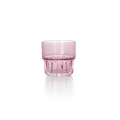 Trinkglas aus facettiertem Glas in Blush 8 cm | VIA X SELECTION