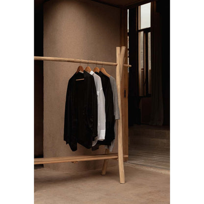Kleiderständer aus Teakholz natur, 120 × 50 × 150 cm | VIA X SELECTION