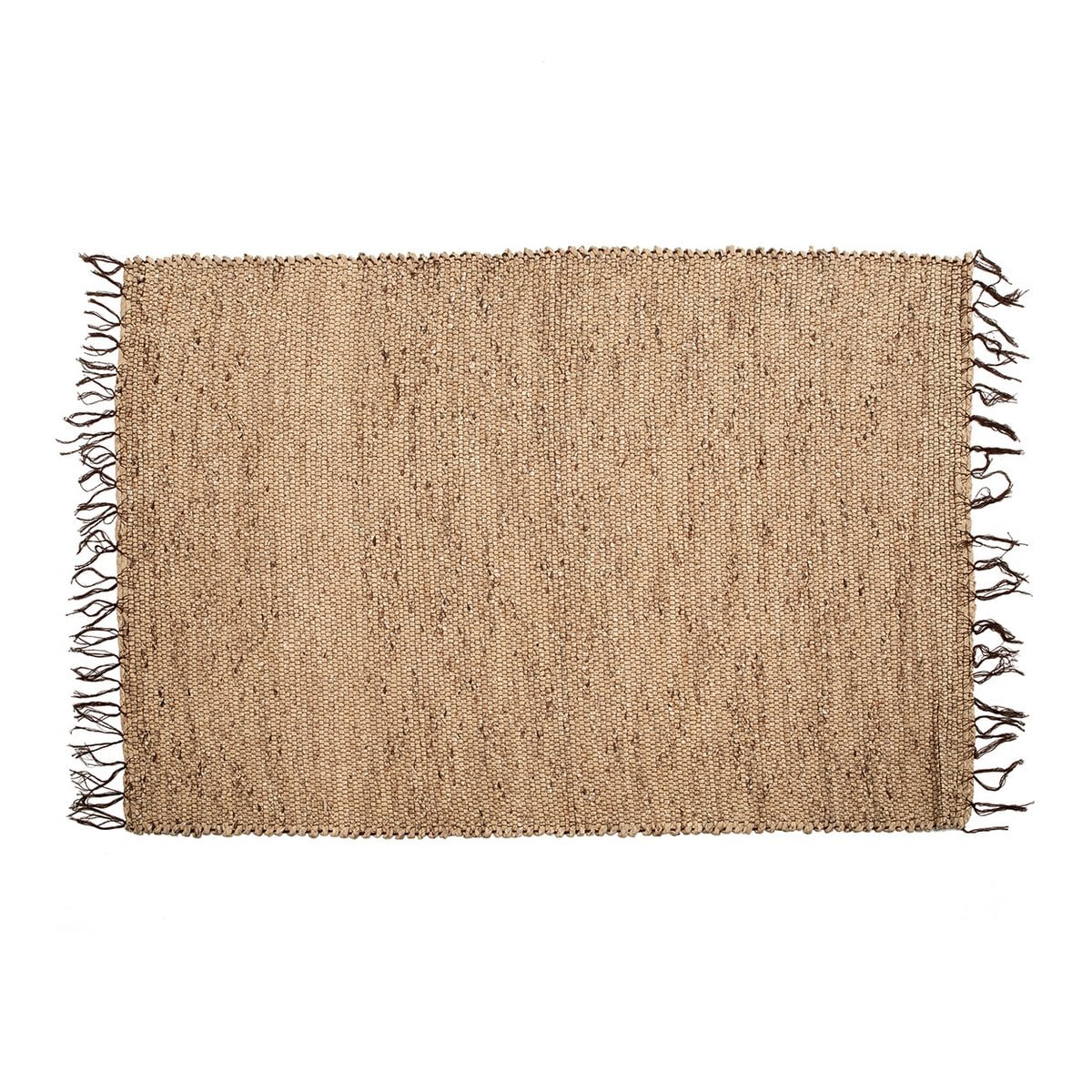 Teppich aus Baumwolle natur mit Fransen, 260 × 180 cm | VIA X SELECTION