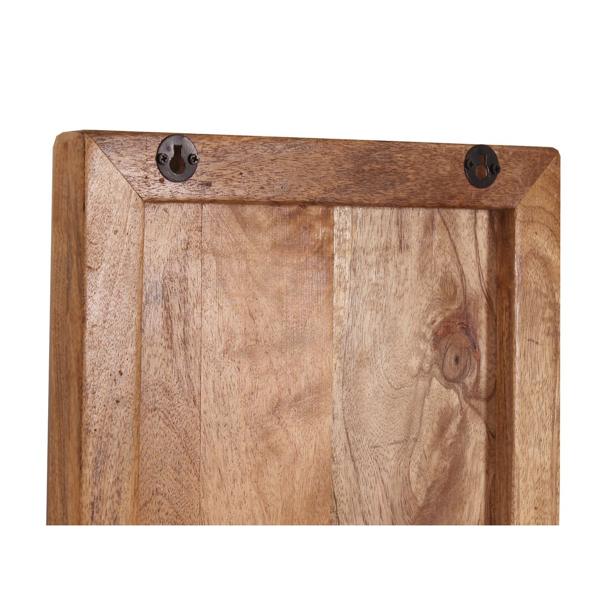 Wand-Weinregal aus Mangoholz und schwarzem Metall für 8 Flaschen, 16 × 33 × 148 cm | VIA X SELECTION