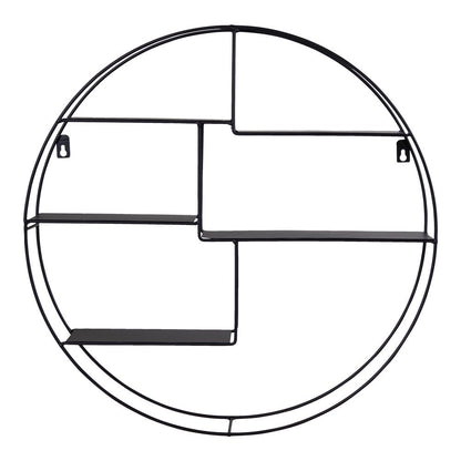 Rundes Regal aus schwarzem Stahl, Ø, 47 × 10 cm | VIA X SELECTION