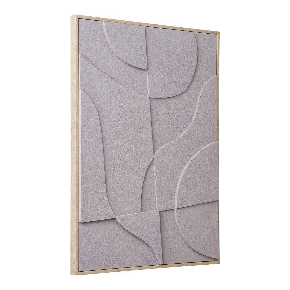 Graue geometrische Relief-Wanddekoration, 50 × 70 cm | VIA X SELECTION