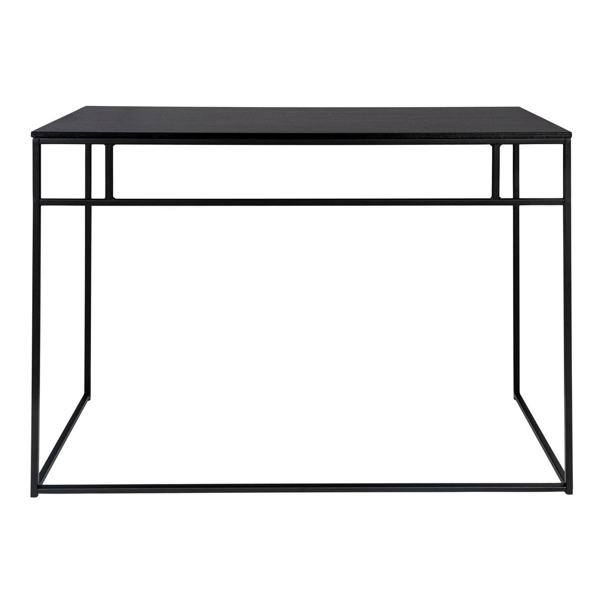 Schreibtisch schwarz mit Glasplatte, 100 × 45 cm | VIA X SELECTION