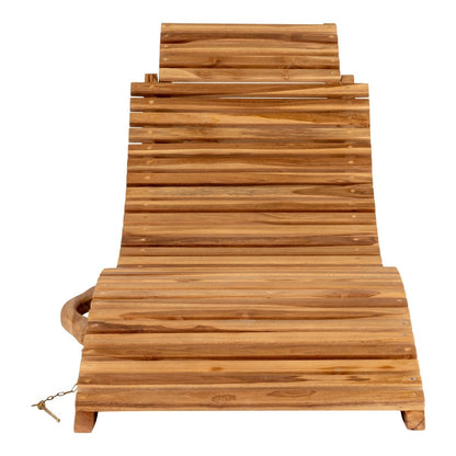 Sonnenliege aus Teakholz, 160 × 50 cm | VIA X SELECTION