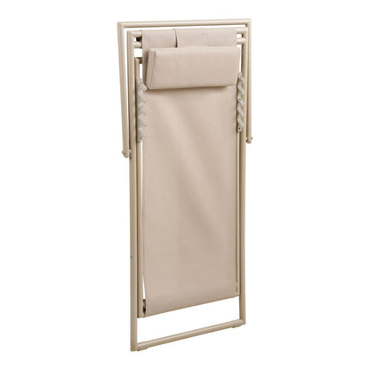 Outdoor-Stuhl in Taupe mit verstellbarer Rückenlehne | VIA X SELECTION