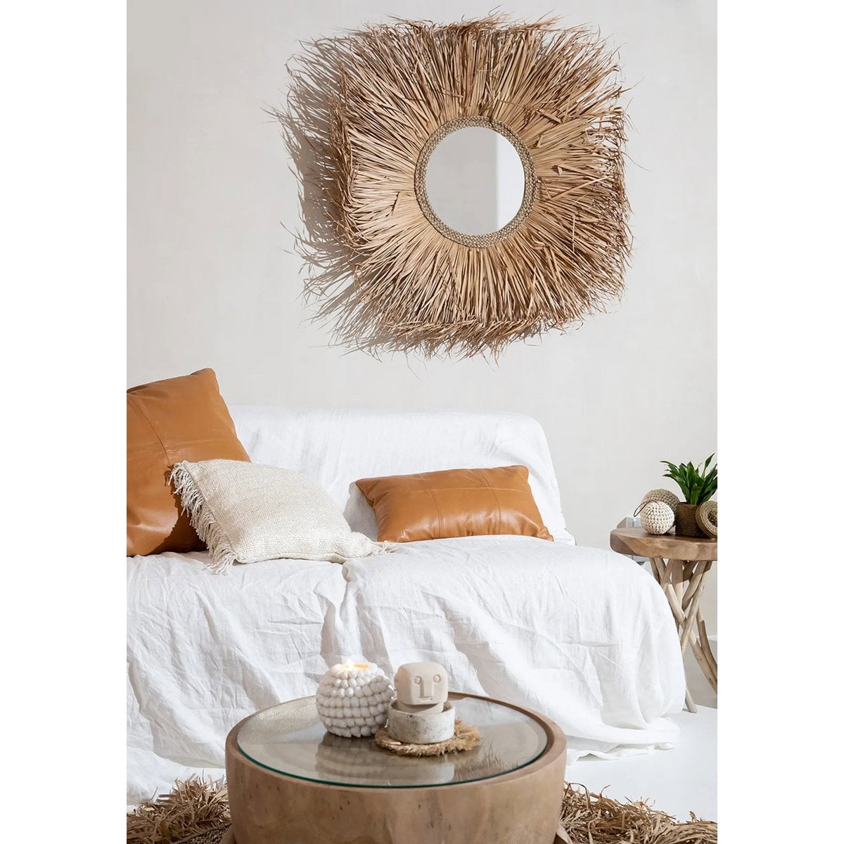 Kissenbezug aus Leder in Cognacbraun, 30 × 50 cm | VIA X SELECTION