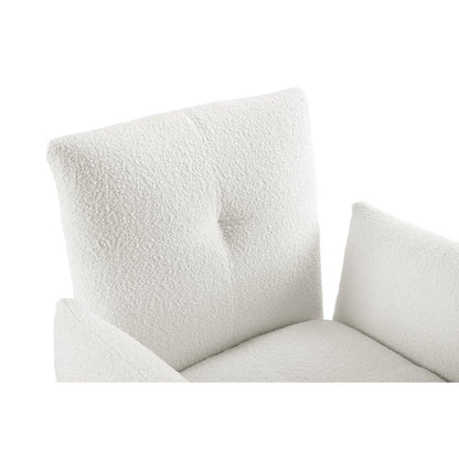 Sessel aus Bouclé weiß mit Kufengestell | VIA X SELECTION
