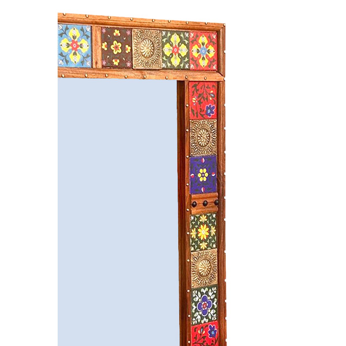 Wandspiegel mit Kachelrahmen und Ablage 65 × 80,5 cm | VIA X SELECTION